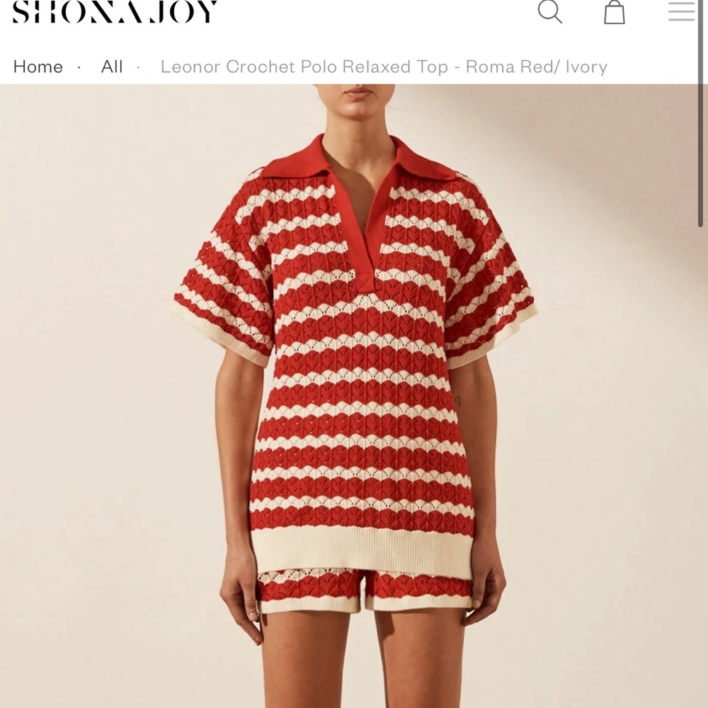 Shona Joy Lenor Crochet Polo